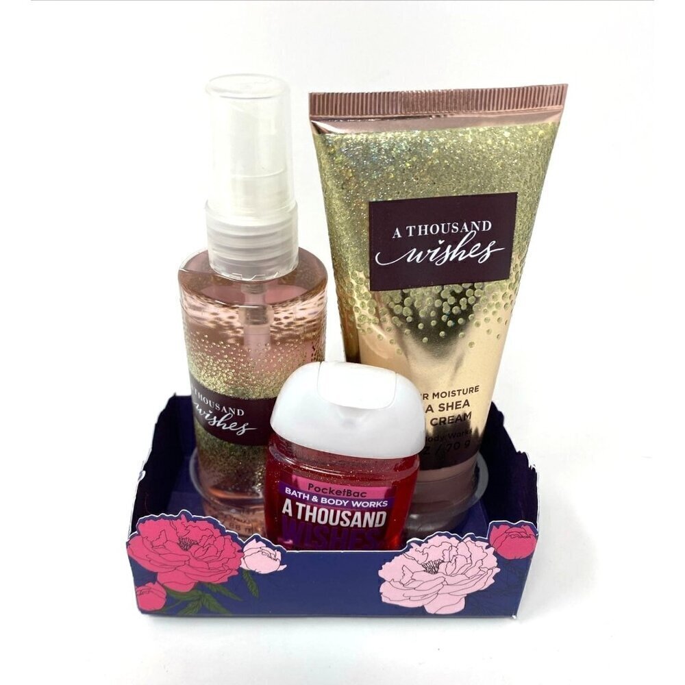 Bath & Body Works A Thousand Wishes Travel Size 3 Piece Gift Set